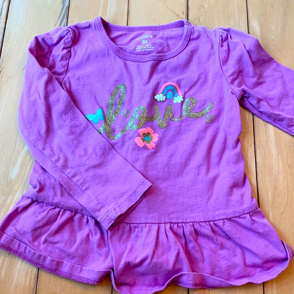 Carter’s 3T, long-sleeve top💜